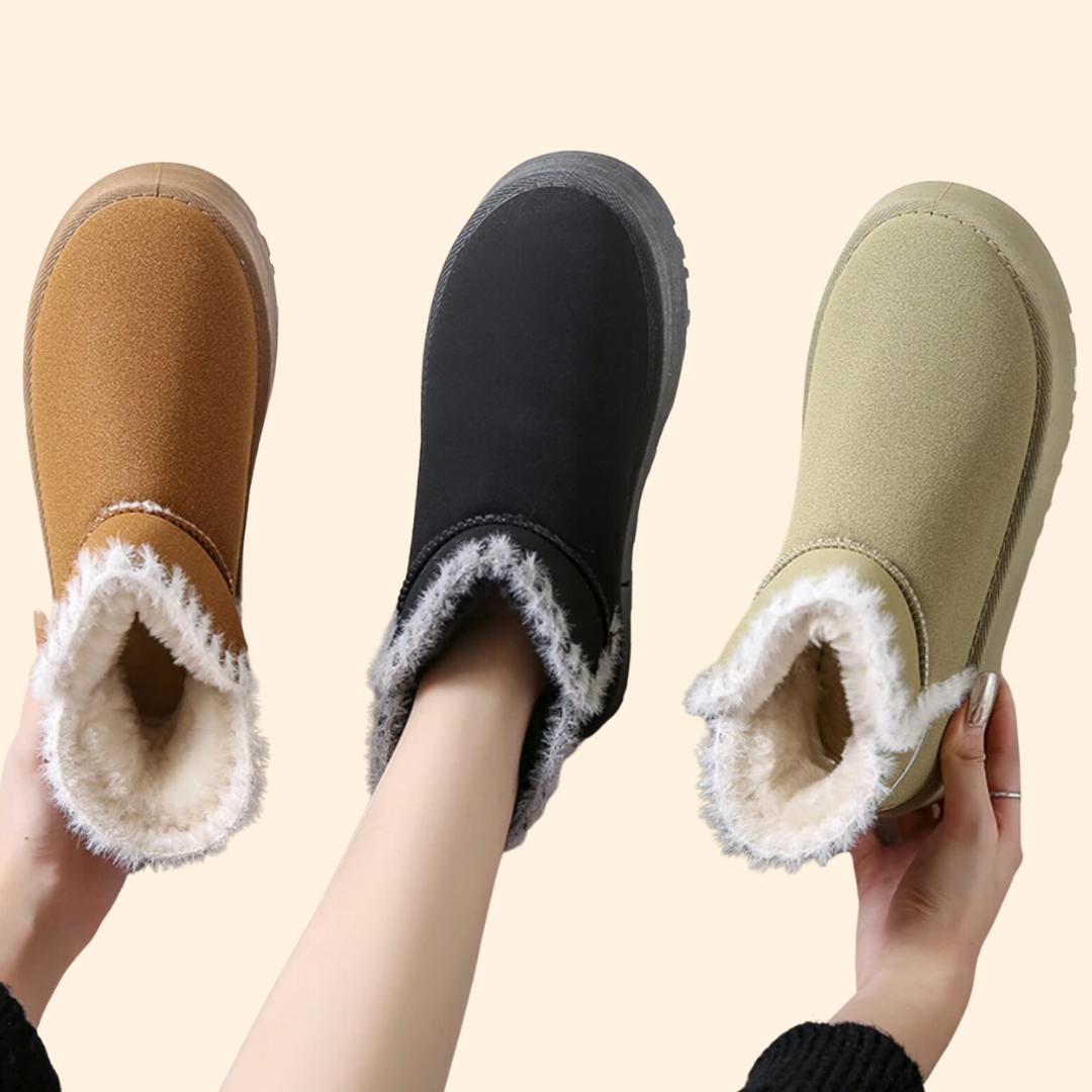 Günstige UGG Alternative - Wolkis Schuhe - Aurora Hikari - Vegane Boots - Braune Damen Schuhe