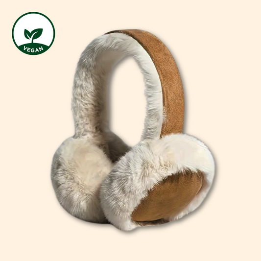 Braune Ohrwärmer - Kunstfell Ohrwärmer - Braun Beige Ohrwärmer - Wolkis Ohrwärmer - UGG Ohrwärmer Alternative - vegane Ohrwärmer - Ohrwärmer vegan