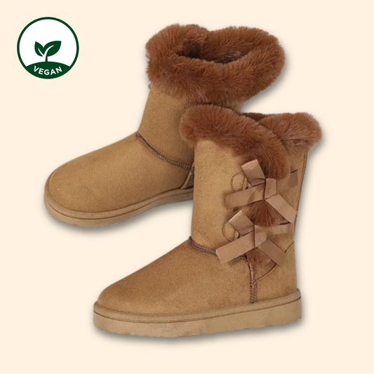 Günstige UGG Alternativen - UGG Dupes mit Schleife - Wolkis Boots - Aurora Hikari - Vegane Boots - Damen Stiefel