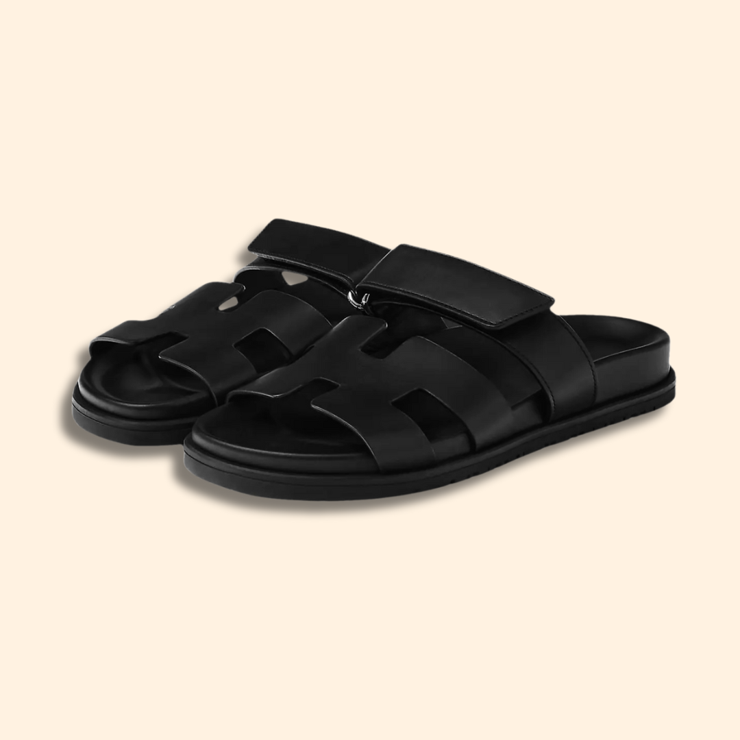 Hermis - Hermes Sandalen - Hermes Schlappen - Sandalen Hermes - Hermes Chypre - Hermes Dupe schwarz